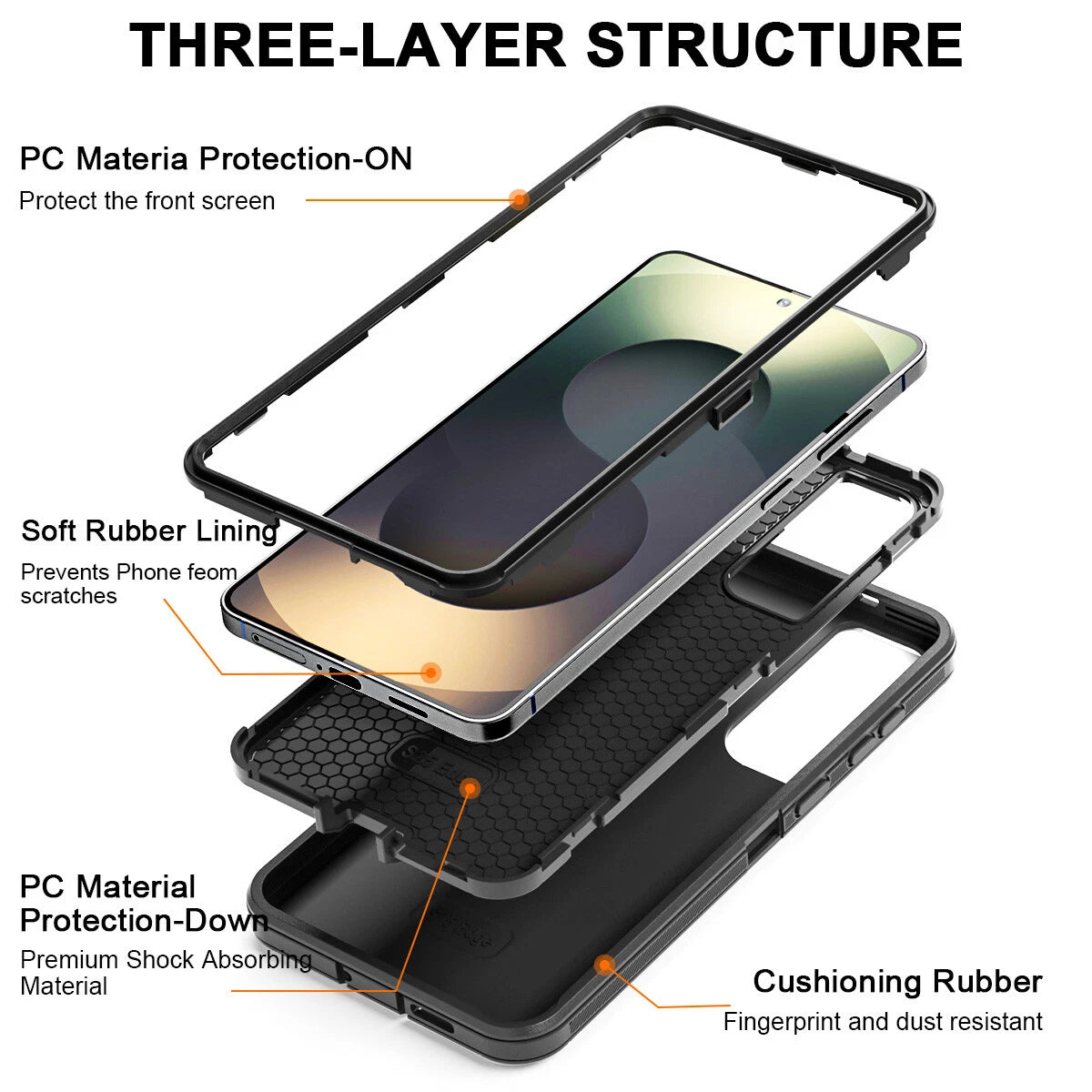 Shockproof Defender Case for Samsung Galaxy S25 Edge Shockproof Defender Case for Samsung Galaxy S25 Edge